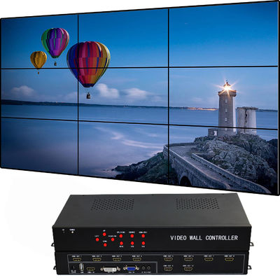 1 في 9 خارج HDMI LCD وحدة تحكم في الحائط بالفيديو مع 2x2 2x3 3x2 4x1 4x2 3x3 و RoHS CE FCC