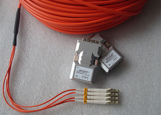 Multi Mode 4 Cores Dvi Over Fibre Extender LC Fiber For Transmission