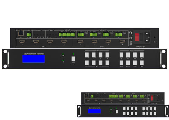 سلس IR Audio UHD HDMI 2.0 Matrix Switcher 4K 60Hz 18Gbps 4x4