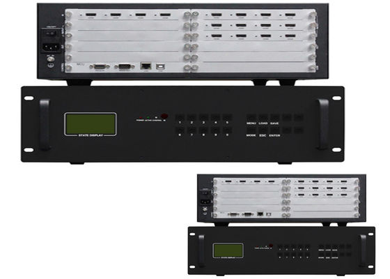 محترف كامل 4K30hz 16 قناة HDMI حائط الفيديو 12 في 4 خارج LED LCD حائط الفيديو المعالج