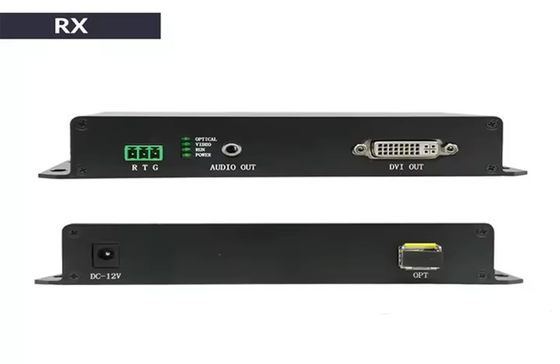 20 كيلومتر DVI Fiber Extender 1080p@60Hz HDMI 1.3 و 3.5mm دعم الصوت