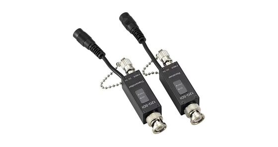 12G-SDI مصاعد الألياف الضوئية مع مسافة إرسال 10 كم معدل بيانات 11.88 جيجابايت في الثانية والحجرة المعدنية المدمجة