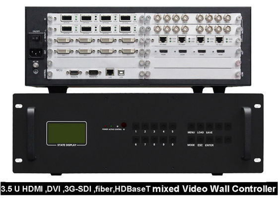 أدلى مخصص HDMI DVI وحدة تحكم الفيديو الجدار 3G SDI الألياف HDBaseT مختلطة